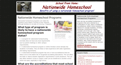 Desktop Screenshot of nationwidehomeschool.com