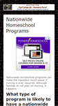 Mobile Screenshot of nationwidehomeschool.com